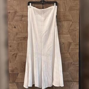 NWT Oh My Gauze! Women's White Maxi Skirt Size L/XL Cotton Gauze Mermaid
